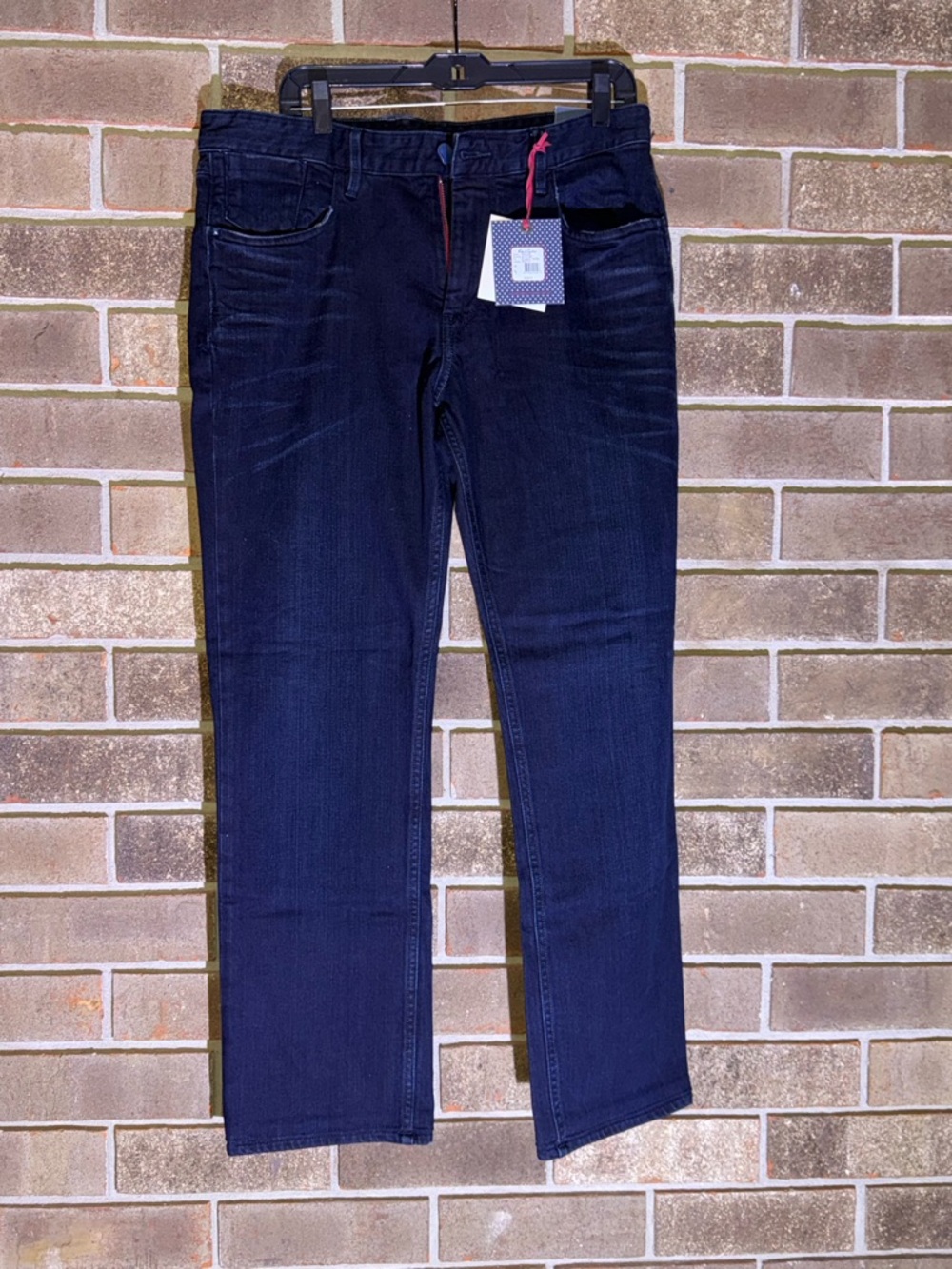 Robert Graham Men's Navy Slim Straight Jeans. 34/31